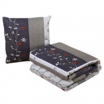 1 PCS Home/Office/Car Decor Dual-purpose Throw Pillow/Quilt,Blankets Grey