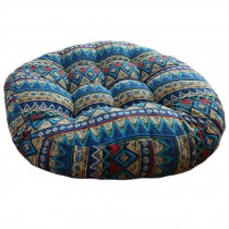 Ethnic Customs Round Chair Cushion Floor Cushion Pillow Seat Pad, Blue