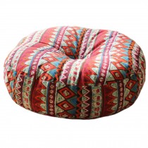 Bohemian Style Soft Round Seat Cushion Chair Pad Floor Cushion Pillow, Red