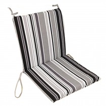 Soft Home/Office Seat Cushion High Back Chair Cushion Fashion Stripe,Black&Gray