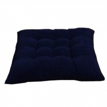 Indoor/Outdoor Soft Home/Office Squared Corduroy Seat Cushion,Navy Blue