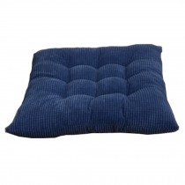 Indoor/Outdoor Soft Home/Office Squared Corduroy Seat Cushion,Dark Blue