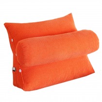 Soft Triangle Back Cushion Lumbar Support Backrest Pillow, Orange