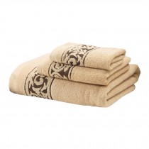 Soft Classics Bath Towel Set,All Cotton Strong Absorbency(Brown)