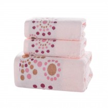 Elegant Bath Towel Hand Towel Towels Suit, Water Absorption Beach Towel Pink