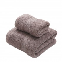 2 Pieces Pure Cotton Soft Luxury Hotel & Spa Bath Towels Caffee
