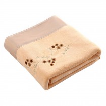 1 Piece Embroidery Luxury Hotel & Spa Towel Strong Absorbency Bath Towel,Khaki