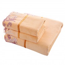 3 Piece Lace Luxury Hotel & Spa Bath Towel Bath Sheets Bath Towel Sets,Khaki