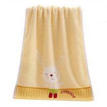 Rabbit Strong Absorbency Cotton Soft Facecloth Towel Bath Towel,Yellow