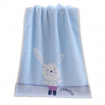 Rabbit Strong Absorbency Cotton Soft Facecloth Towel Bath Towel,Blue