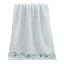 Heart Strong Absorbency Cotton Soft Facecloth Towel Bath Towel,Light Blue