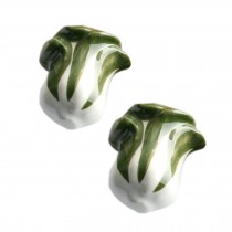 Home Ceramic Cabinet Knobs Drawer Pull Handles Set of 4, Cabbage