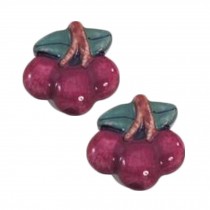 Set of 4 Cute Cherry Ceramic Cabinet Knobs Drawer Pull Handles