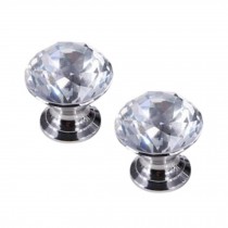 Set of 2 Stylish Cabinet Knobs Drawer Handle Crystal Drawer Pull Handles Lucency