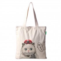 Lovely Cat Handbag Canvas Bag Single Shoulder Bag Eco Bag,No.3