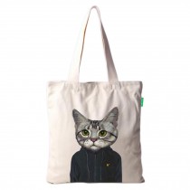 Cute Cat Canvas Bag Single Shoulder Handbag  Eco Bag,No.8