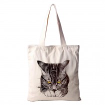 Cute Cat Canvas Bag Single Shoulder Handbag  Eco Bag,No.9
