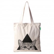 Girls Single Shoulder Handbag Eco Bag Canvas Bag Cute Cat,No.7