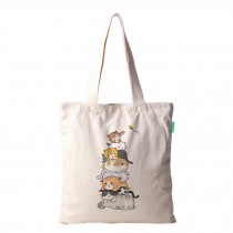 Girls Single Shoulder Handbag Eco Bag Canvas Bag Cute Cat,No.10