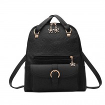 Elegant Backpack Shoulder Bag School Fashion Backpack For Ladies, Black