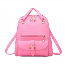 Elegant Backpack Shoulder Bag School Fashion Backpack For Ladies, Pink