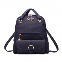 Elegant Backpack Shoulder Bag School Fashion Backpack For Ladies, Navy
