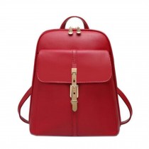 Women's Leisure Backpack Shoulder Bag School Backpack, Wine Red