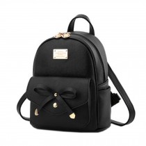 Women's Lovely Leisure Backpack Elegant Shoulder Bag School Backpack, Black