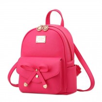 Women's Lovely Leisure Backpack Elegant Shoulder Bag School Backpack, Rose Red