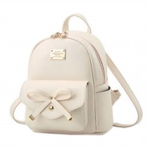 Women's Lovely Leisure Backpack Elegant Shoulder Bag School Backpack, Creamy-white