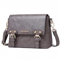 Ladies Retro Handbag Fashion Shoulder Bag Messenger Bag, Grey
