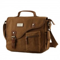 Unisex Fashion Retro Messenger Bag Shoulder Bag School Bag, Brown