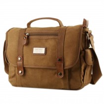 Men's Vintage Canvas Bag Messenger Bag Shoulder Bag School Bag, Brown