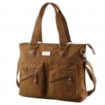 Fashion Postman Bag Vintage Canvas Bag Messenger Bag Shoulder Bag For Men, Coffee