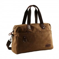 Fashion Vintage Shoulder Bag Canvas Bag Messenger Bag Postman Bag, Coffee