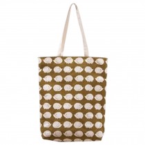 (Brown)Hedgehog Expandable Grocery Totes Shopping-bags Convenient Folding Bag