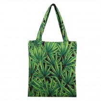 Vintage Single-shoulder Bag With Zipper Canvas Bag Reusable Shopping Bags,Green