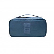 Portable Travel Storage Organizers Closet  Folding Underwear  Bag - Navy Blue