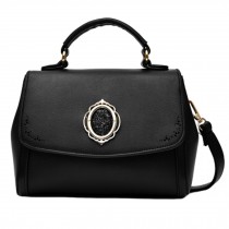 Womens Vintage Handbag Totes Purse Shoulder Bag PU Leather, Black