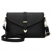 Womens Fashionable Handbag Purse Messenger Bag Shoulder Bag PU Leather, Black