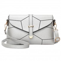 Womens Fashion Handbag Totes Messenger Bag PU Leather Purses, Silver