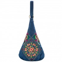 Ethnic Customs Handbag Messenger Bag Shoulder Bag for Women, Blue