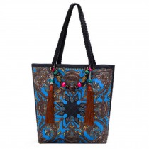 Womens Fashion Ethnic Customs Shoulder Bag Handbag Tote Bag, Blue