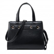 Vintage Style Handbag Purse Shoulder Bag Crossbody Bag PU Leather, Black
