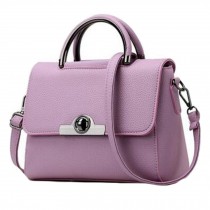 Fashion Elegant Handbag Shoulder Bag Purse Tote Bag PU Leather, Purple