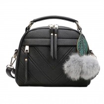 Womens Fashion PU Leather Handbag Shoulder Bag Tote Purse, Black