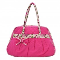 Durable Fashion Shoulder Bag Handbag Canvas Bag Purse for Girls, Rose red
