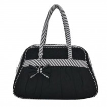 Durable Fashion Shoulder Bag Handbag Canvas Bag Purse for Girls, Black