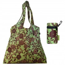 Foldable  Portable Folding Environmental Protection /Shopping Bag??Green Flower