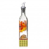 Beautiful Painted Glass Oil Container Oil Dispenser Oil & Vinegar Bottle, D